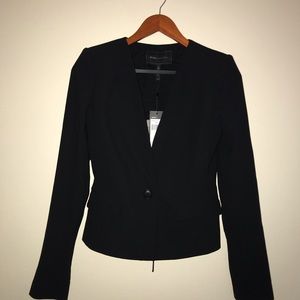 BCBG Max Azria Black 1-Button Jacket Blazer XXS